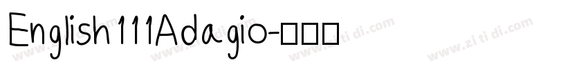 English 111 Adagio字体转换